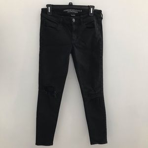 AEO Black Ripped Jeans